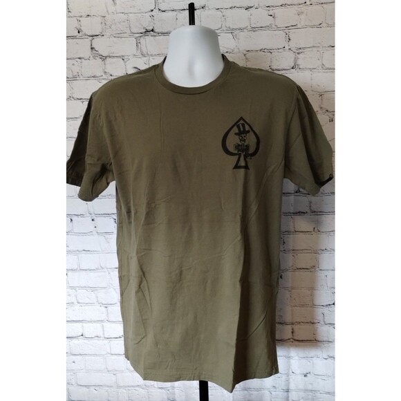 Next Level Mens Green T Shirt DEATH DEALERS VAGABONDS ONCE VIKINGS FOREVER Sz L - Picture 1 of 5